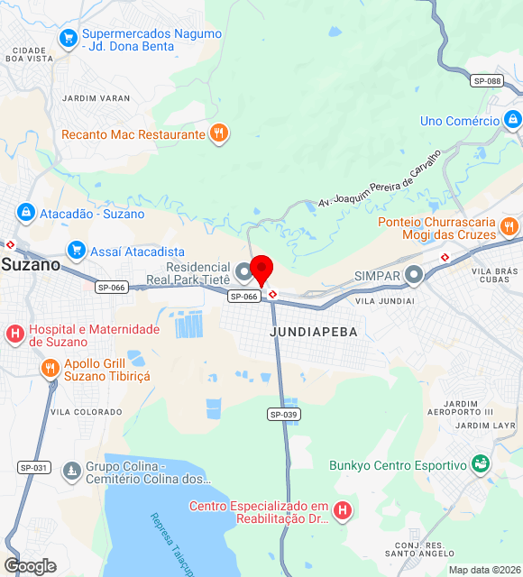 Mapa da localização