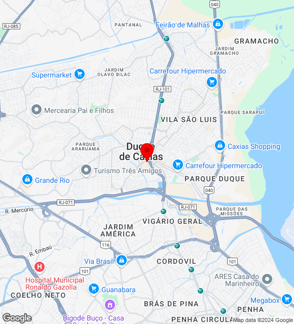 Mapa da localização