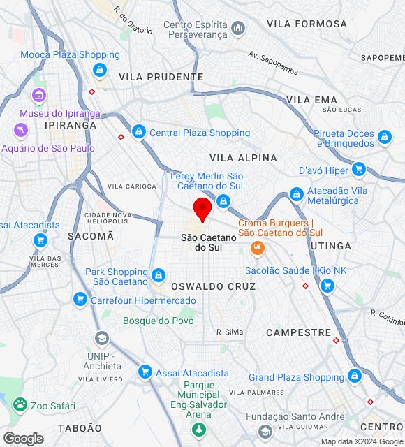 Mapa da localização