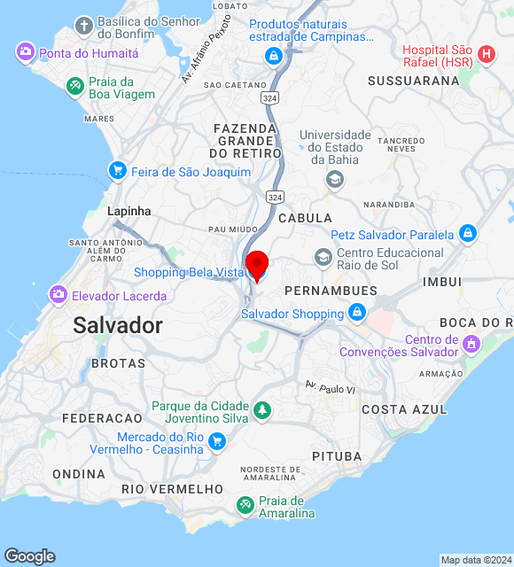 Mapa da localização