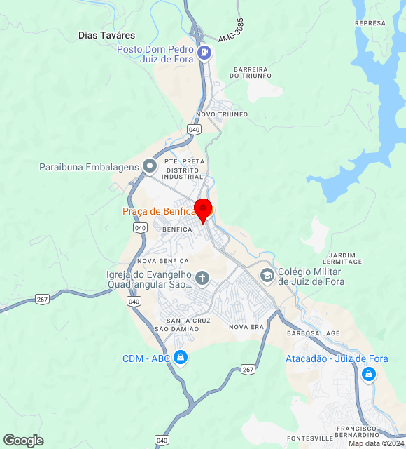 Mapa da localização