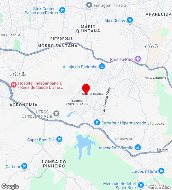 Mapa da localização