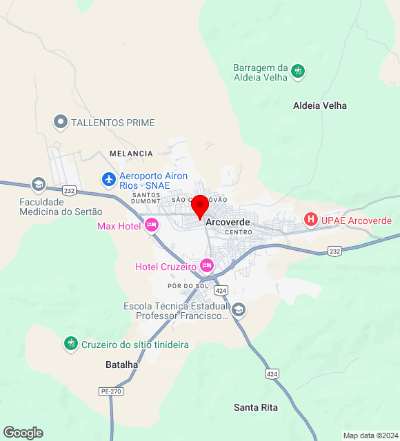 Mapa da localização