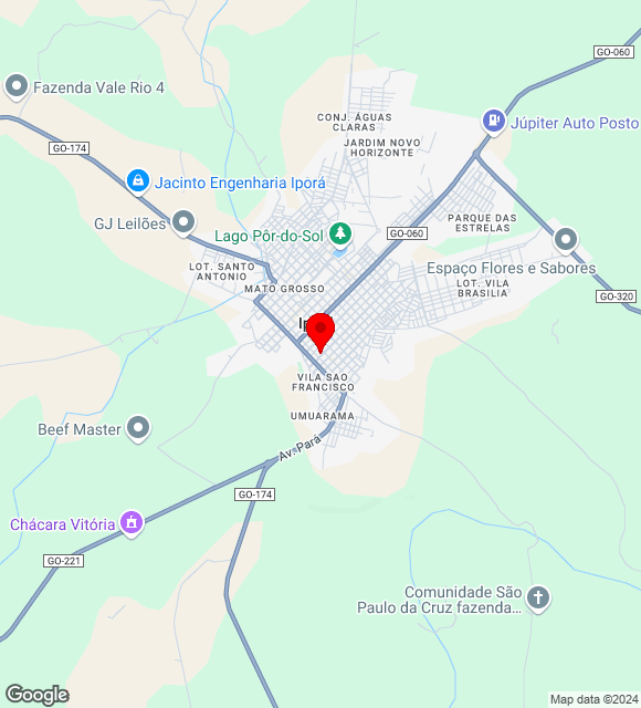 Mapa da localização