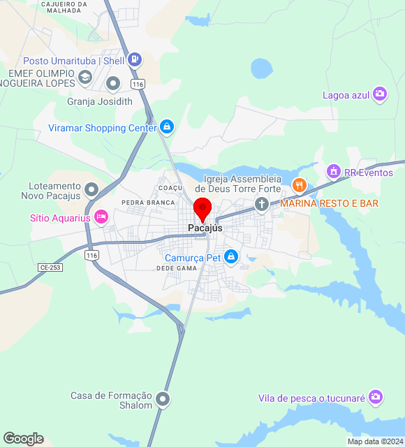 Mapa da localização