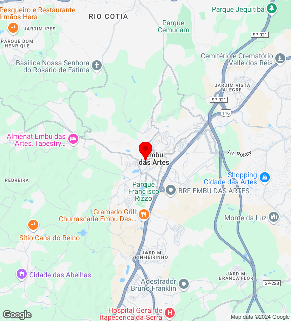 Mapa da localização