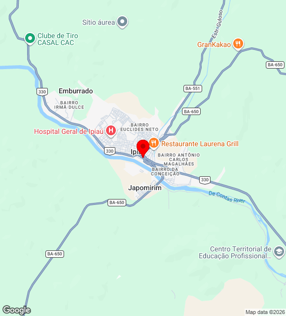 Mapa da localização