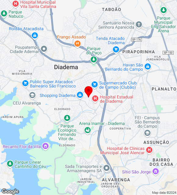 Mapa da localização