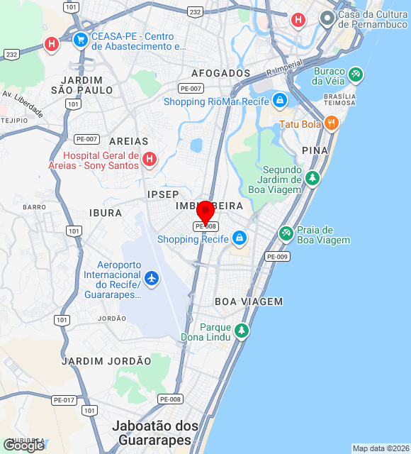 Mapa da localização