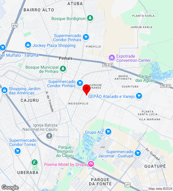 Mapa da localização