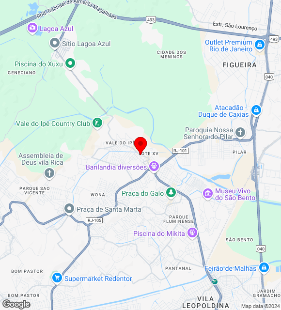 Mapa da localização