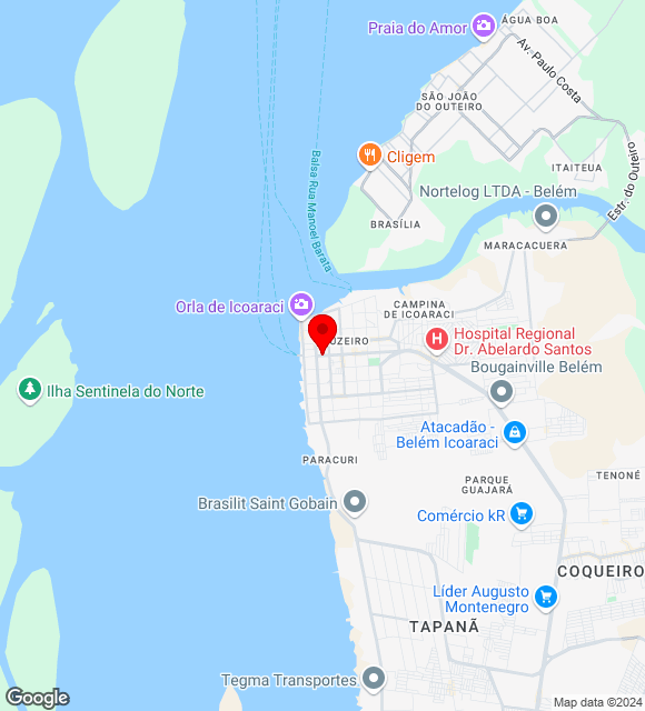 Mapa da localização