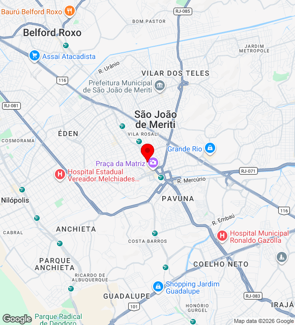 Mapa da localização