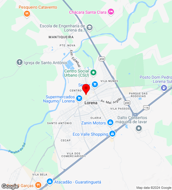 Mapa da localização