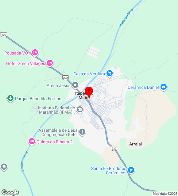 Mapa da localização