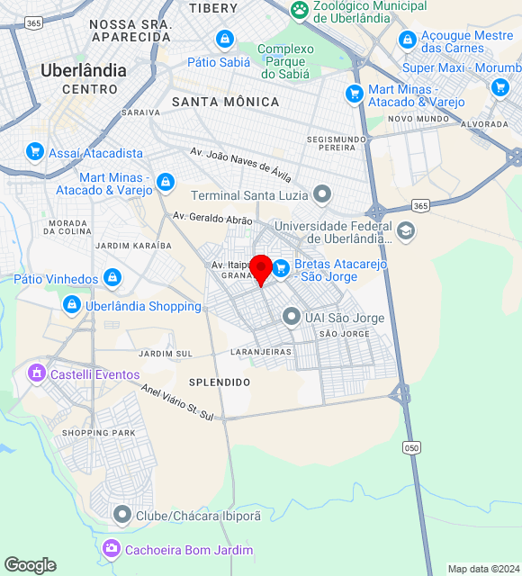 Mapa da localização