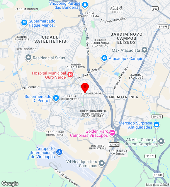 Mapa da localização
