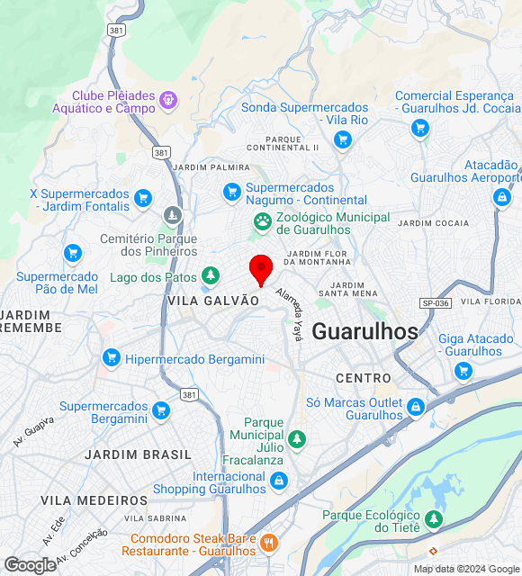 Mapa da localização