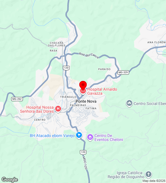 Mapa da localização