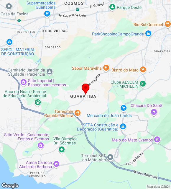 Mapa da localização