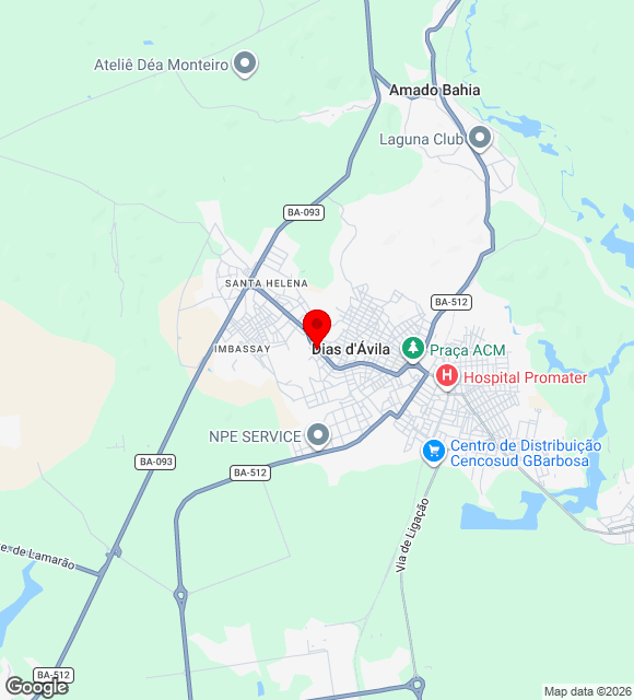 Mapa da localização