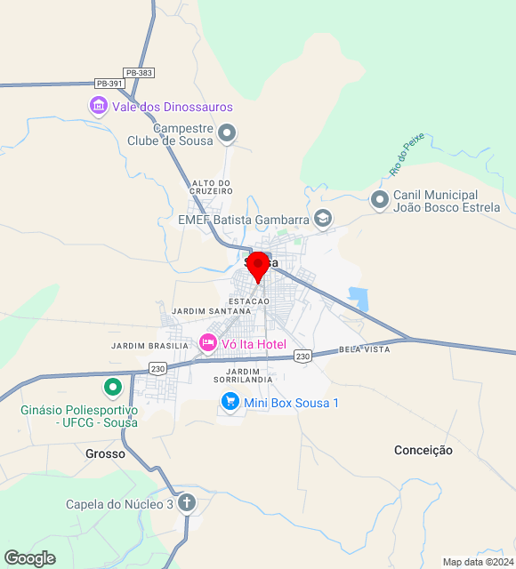 Mapa da localização