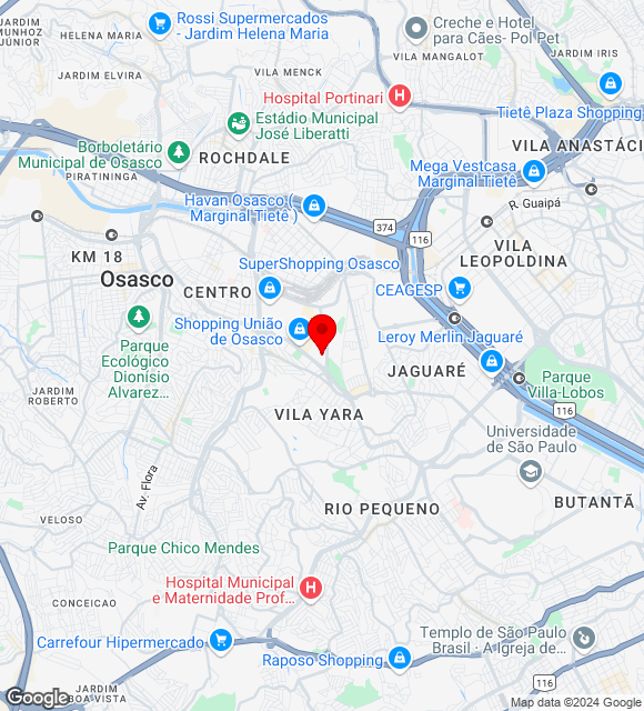 Mapa da localização