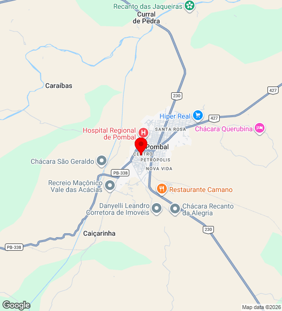 Mapa da localização