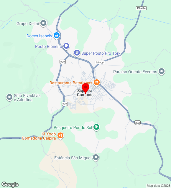 Mapa da localização