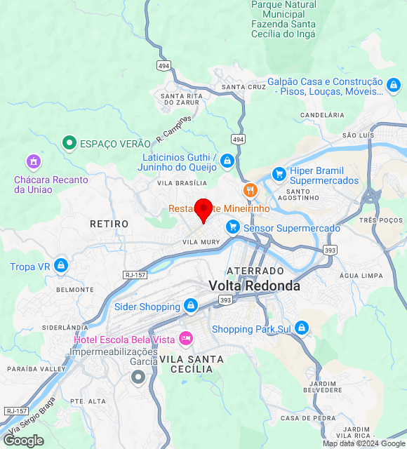 Mapa da localização