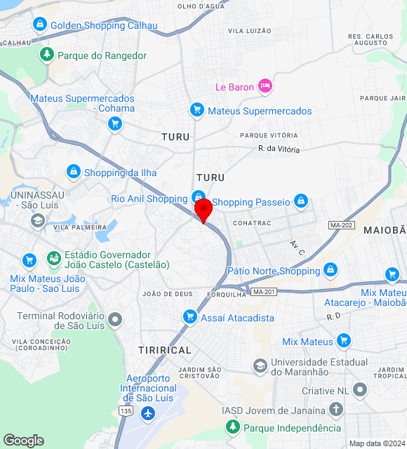 Mapa da localização