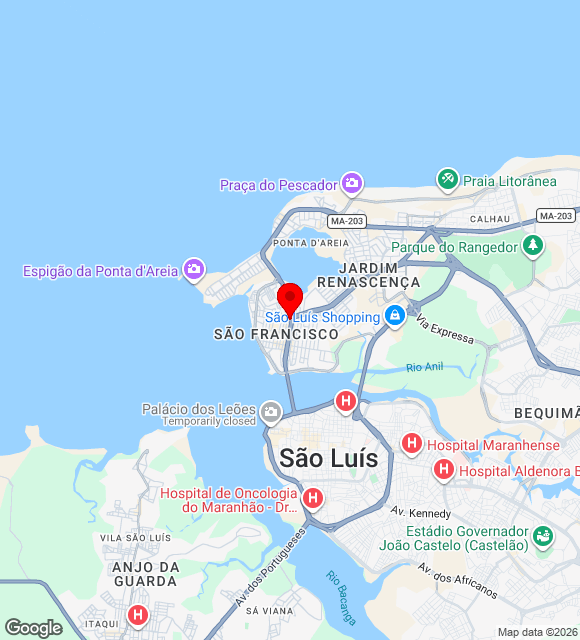 Mapa da localização