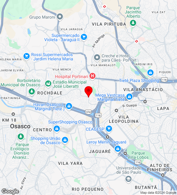 Mapa da localização