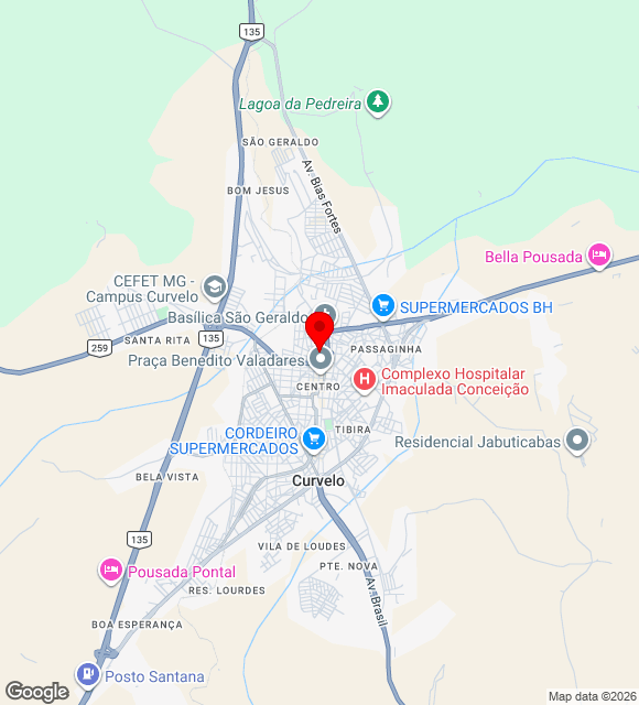 Mapa da localização