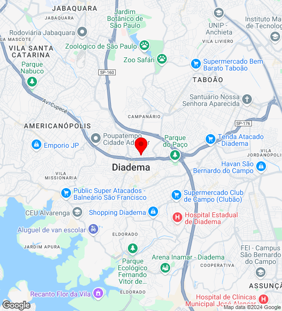 Mapa da localização