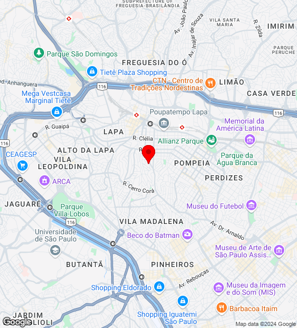 Mapa da localização