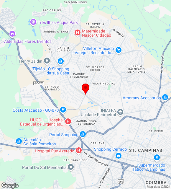 Mapa da localização