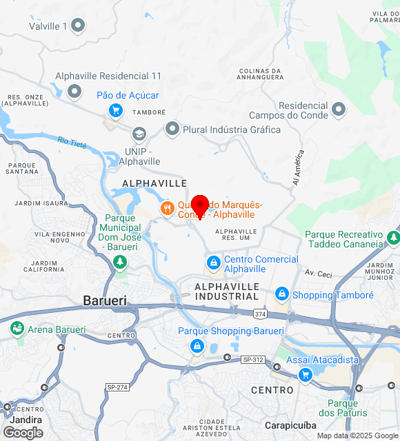 Mapa da localização