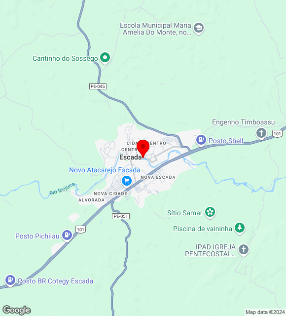 Mapa da localização