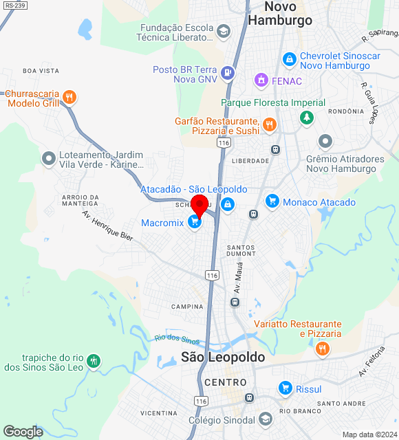 Mapa da localização