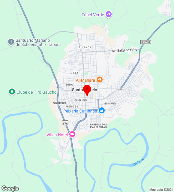 Mapa da localização