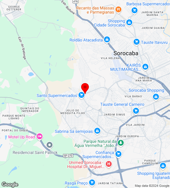 Mapa da localização