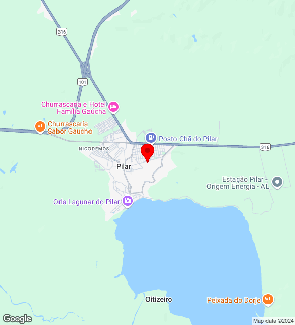 Mapa da localização