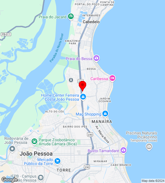 Mapa da localização