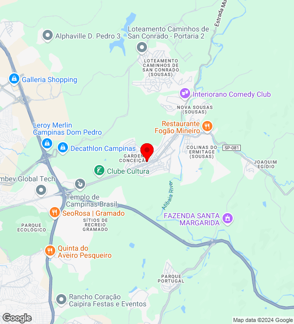 Mapa da localização