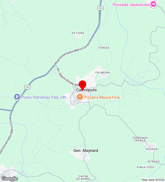 Mapa da localização