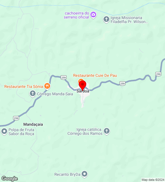 Mapa da localização