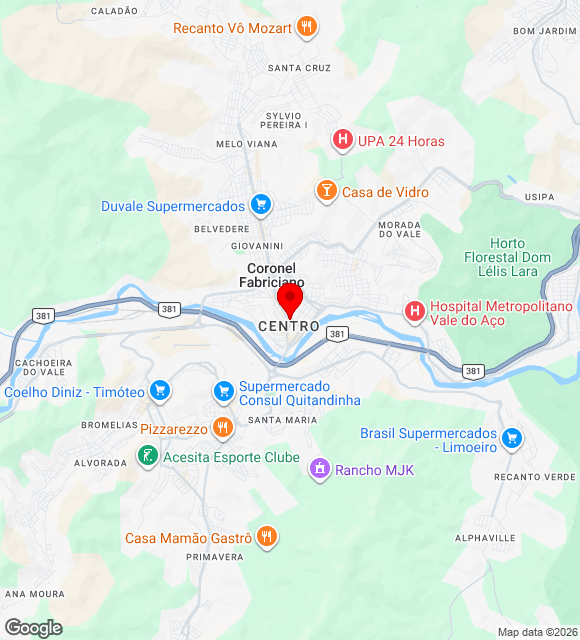 Mapa da localização