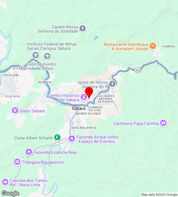 Mapa da localização