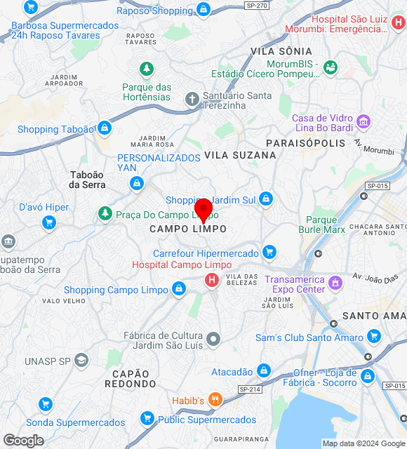 Mapa da localização